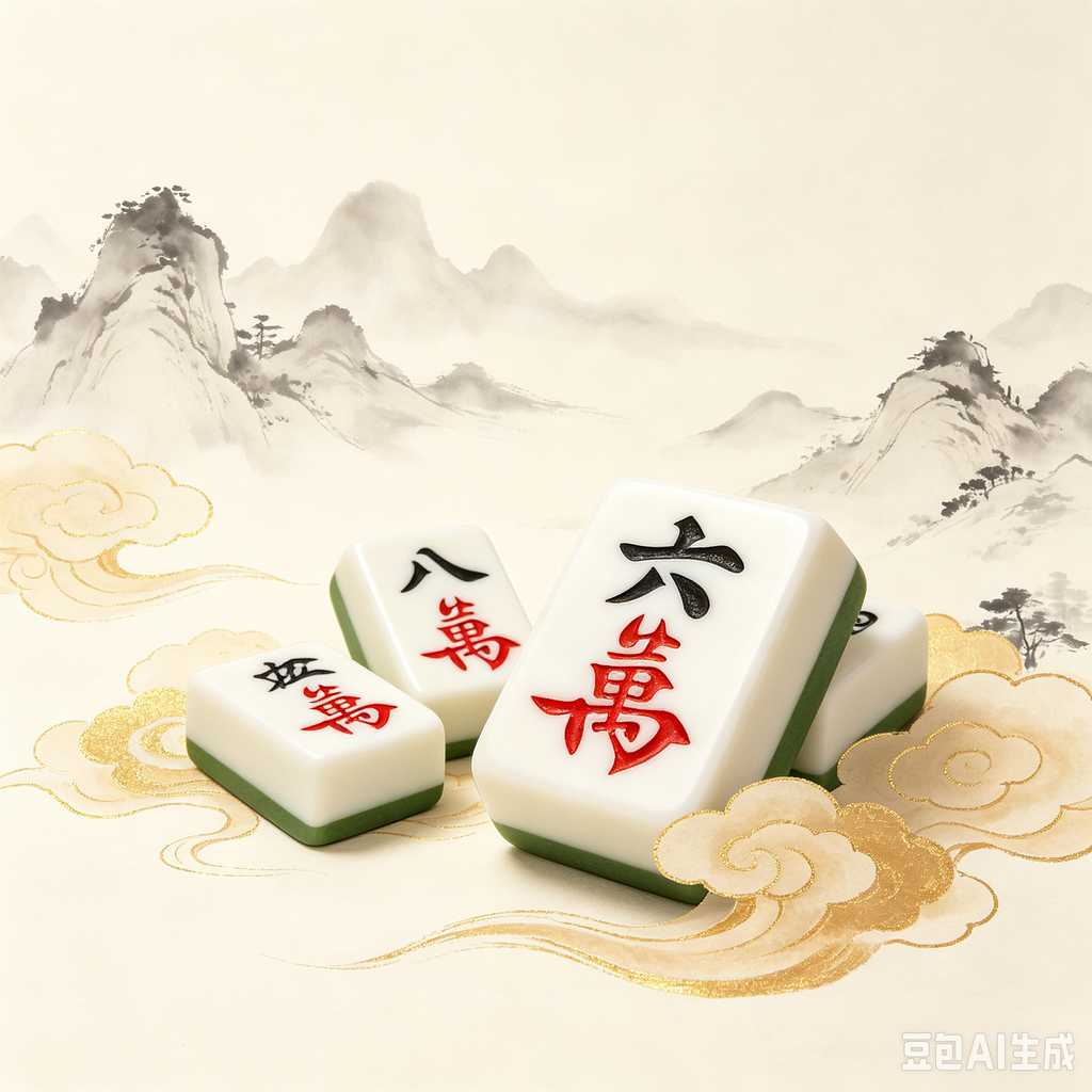 traditional oriental mahjong tiles
